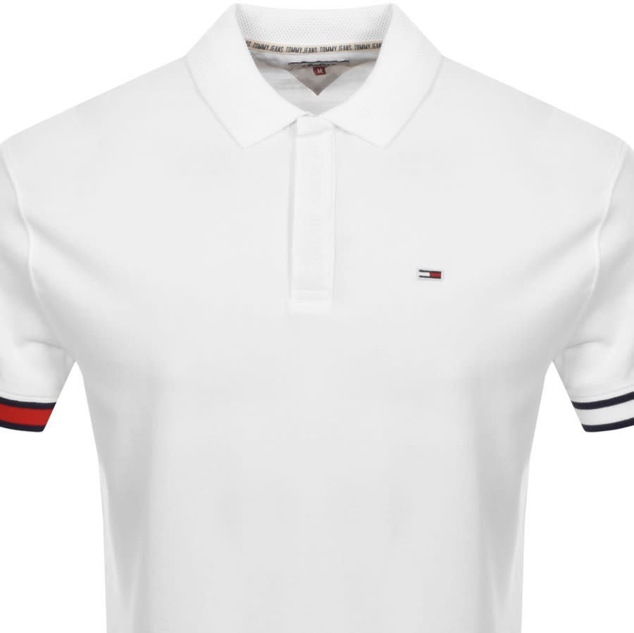 Alternative Image for ProductTommy Jeans Logo Sleeve Polo White2